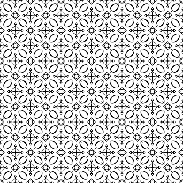 Black and white seamless pattern texture Greyscale ornamental graphic design