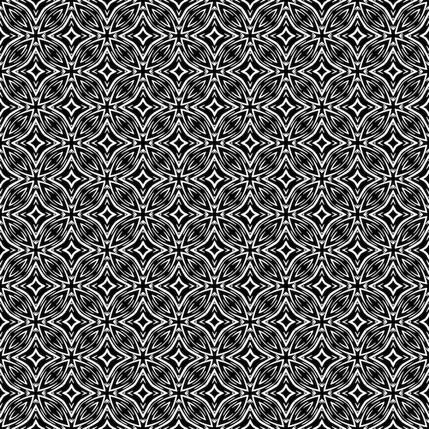Trama senza cuciture in bianco e nero design grafico ornamentale in scala di grigi