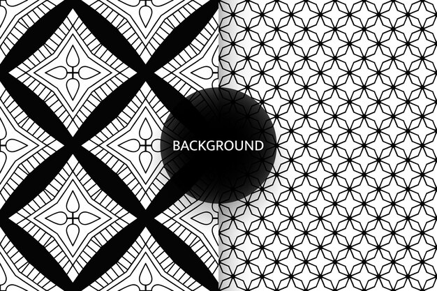 black and white seamless patterns background