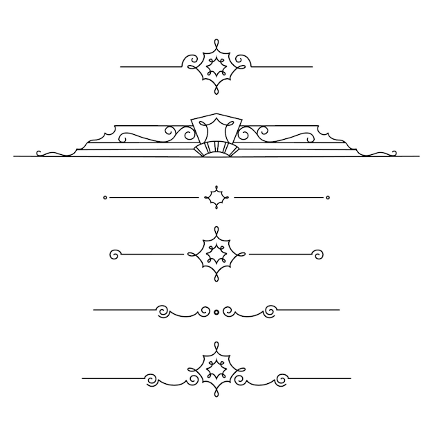 テキスト区切り文字の黒と白の区切り文字のセット