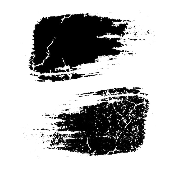 黒と白のステンセット スプラッシュストロークのセット 水彩画 筆のストロークベクトル