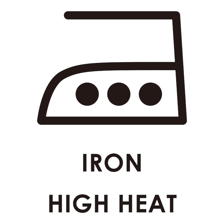Vector a black and white sign that says iron heat heat heat heat