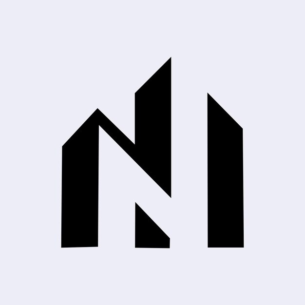 a black and white sign that says n n