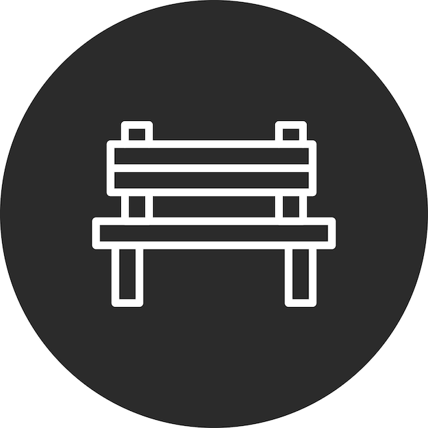 검은색과 색의 표지판에 '벤치'라는 단어가 적혀 있습니다.