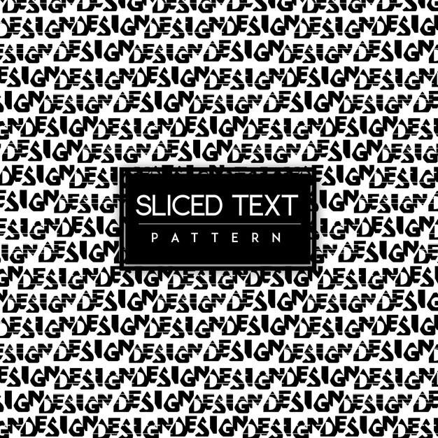 Black and white sliced text seamless pattren background