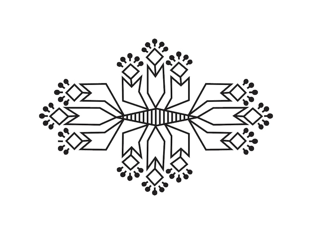 black and white snowflake