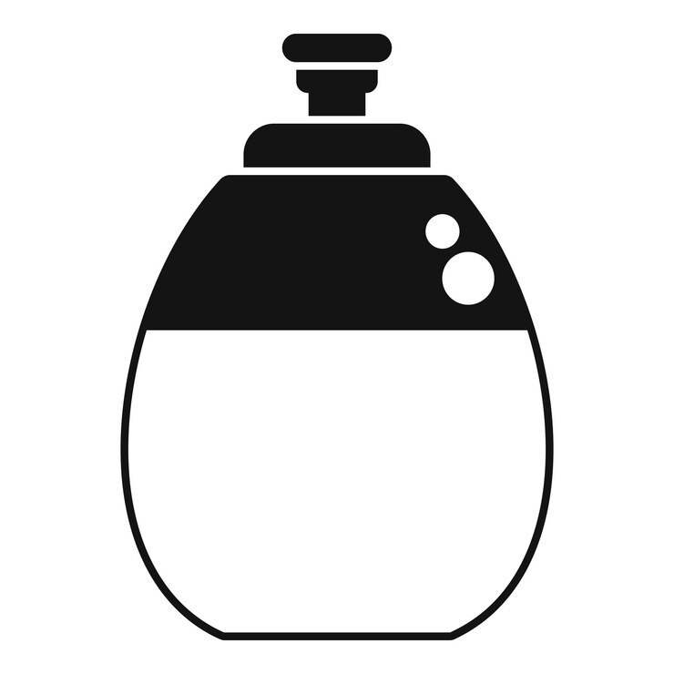 Vector black and white soap dispenser icon