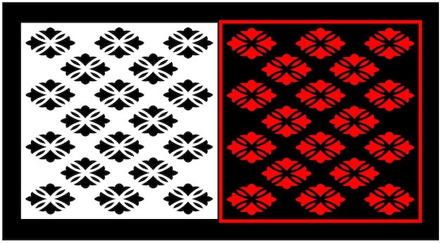 A black and white square with a red and black pattern that says'the word tree'on it.
