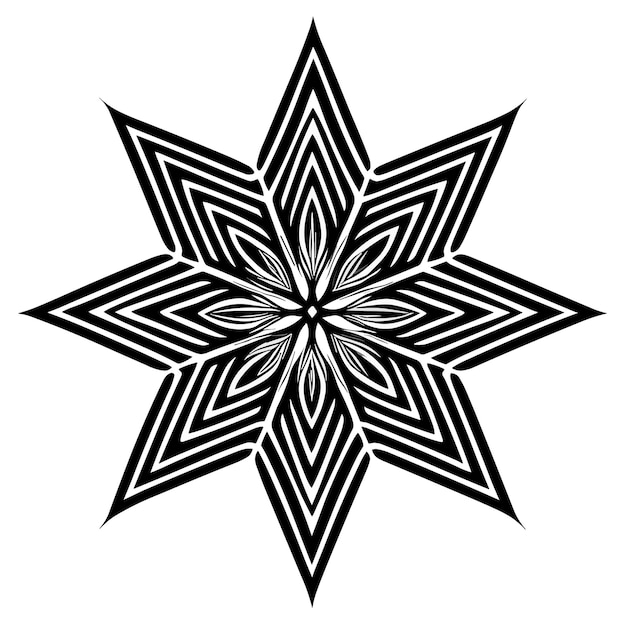Vector black and white star with a star shape. black and white star with a star shape. vector illustration. black and white star with a star shape. black and white star shape stock illustration
