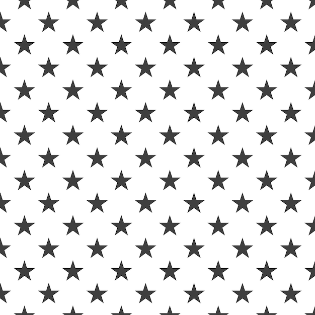 Black White Stars Seamless Pattern Vector Background Wallpaper