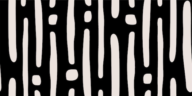 Black and white striped seamless pattern Abstract background Vector