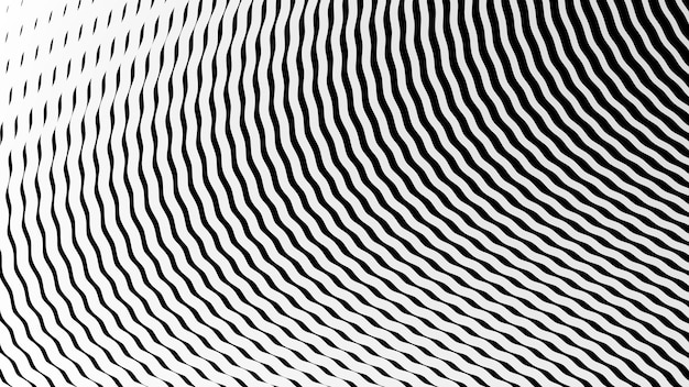Black and white stripes wave pattern abstract background for backdrop or fabric style