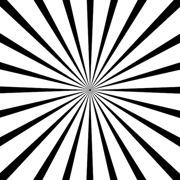 Vector black and white sunburst rays background