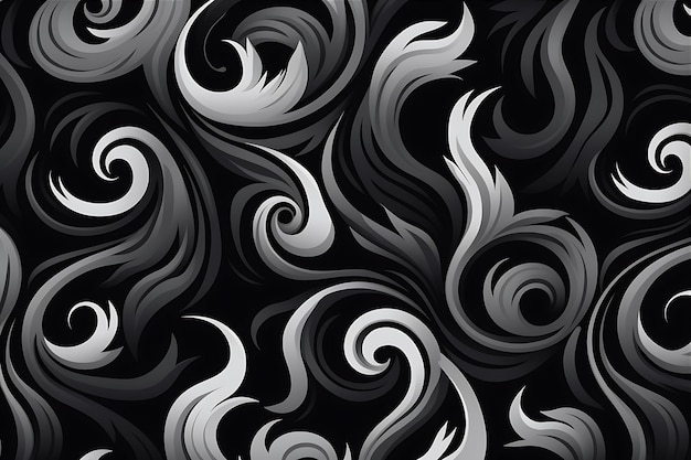 Black White Swirly Background Style