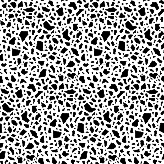 Black and White Terrazzo Vector Seamless Pattern Awesome for classic product design fabric backgrounds invitations packaging design projects Surface pattern design