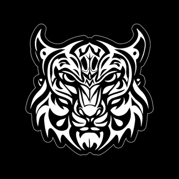 Черно-белые наклейки " Лицо тигра " для каждого любителя тигров, готовые к печати