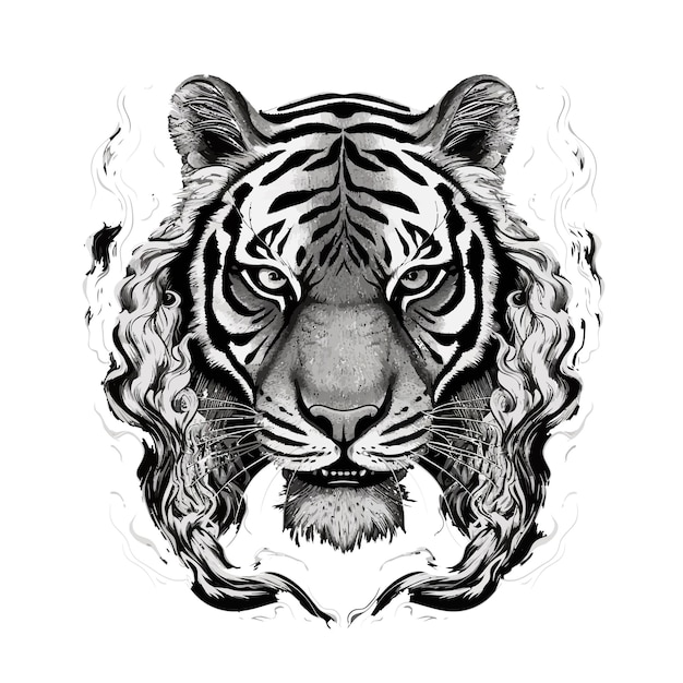 Black and white tiger