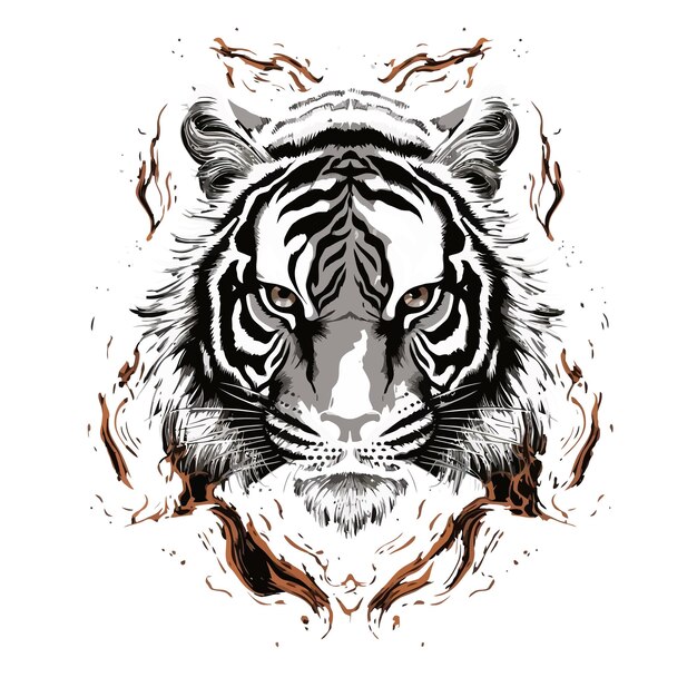 Black and white tiger