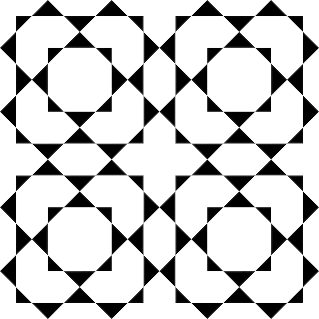 Дизайн черно-белой плитки Бесплатные векторы