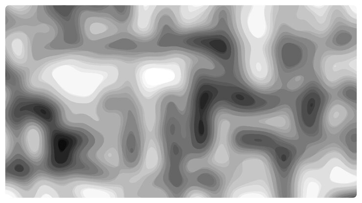 Vector black and white topographic blurred abstract background