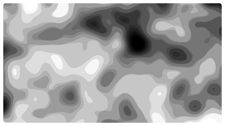 Vector black and white topographic blurred abstract background