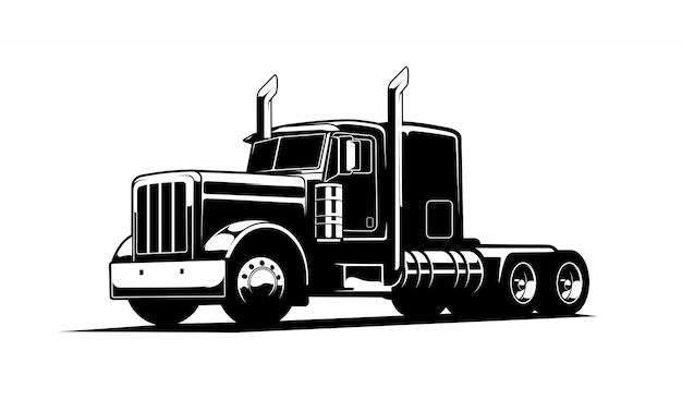 black and white truck