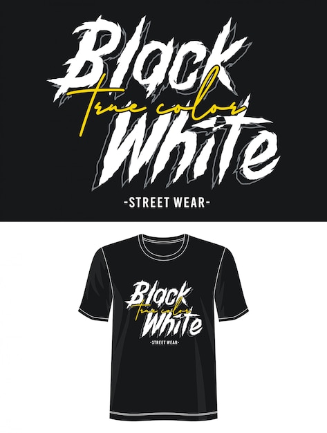 Vector black white typography for print t shirt