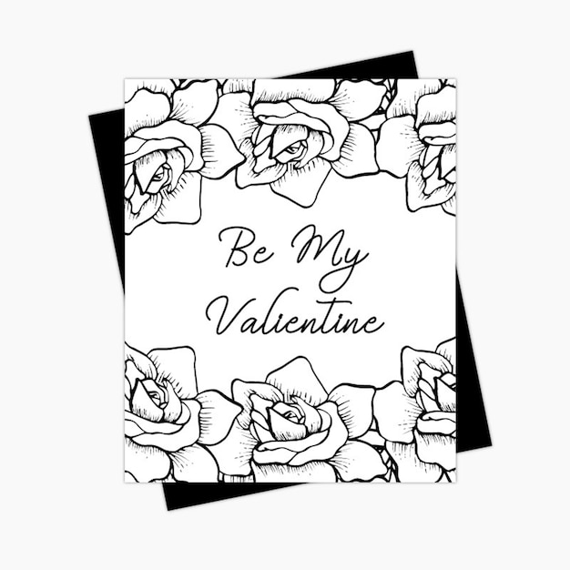 black and white valentine cards
