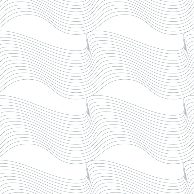 black and white vector endless pattern created with thin undulate stripes, seamless netting composition. continuous interlace texture can be used as website background and as wrapping paper.
