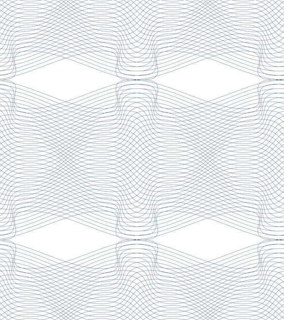 Vector black and white vector endless pattern created with thin undulate stripes, seamless netting composition. continuous interlace texture can be used as website background and as wrapping paper.