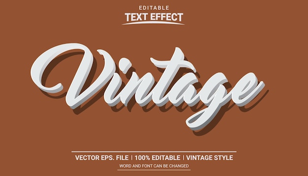 Black and white vintage editable text effect