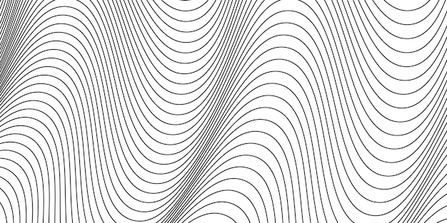 black and white wavy stripes background