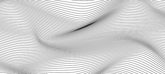 black and white wavy stripes background