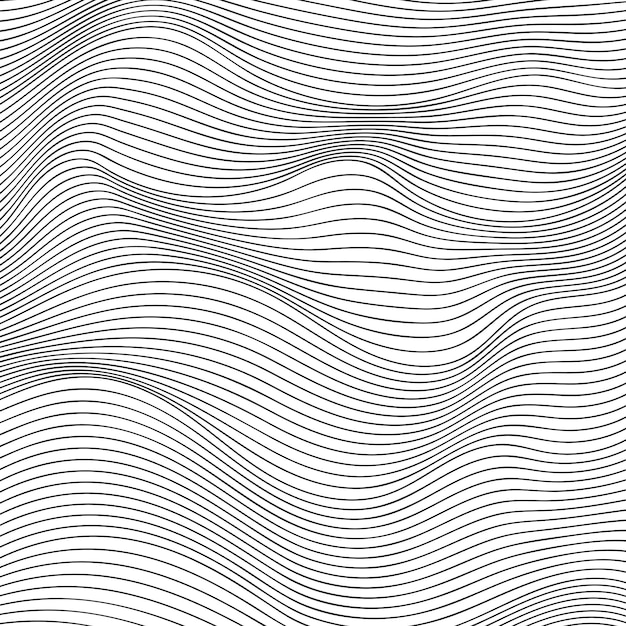 black and white wavy stripes background