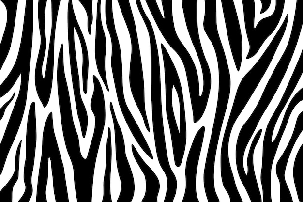 Black and White Zebra Stripe Pattern Illustration With Abstract Design Vector illustration