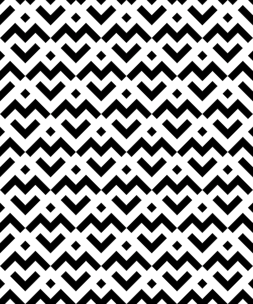 Motivo a strisce a zigzag in bianco e nero motivo geometrico ripetuto di zigzag