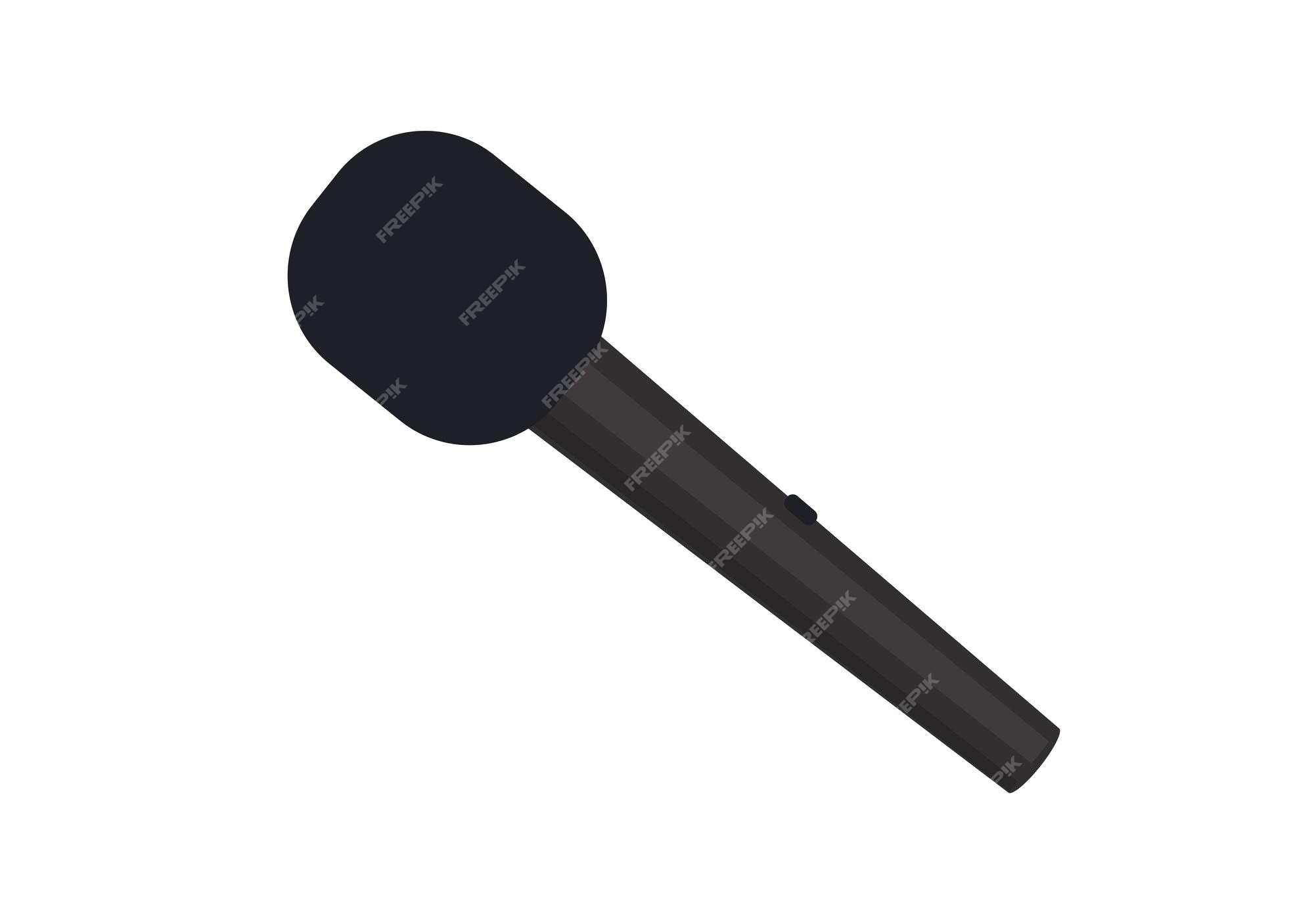 Premium Vector | Black wireless microphone on a white background vector