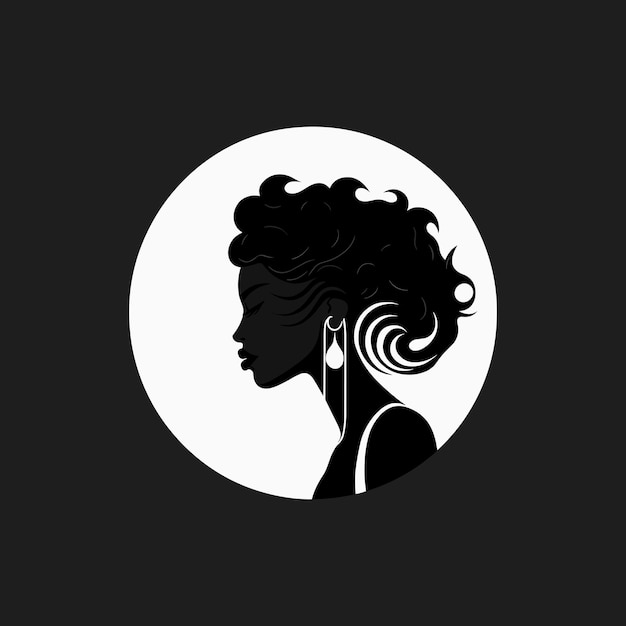 Vector black woman beauty vector illustration