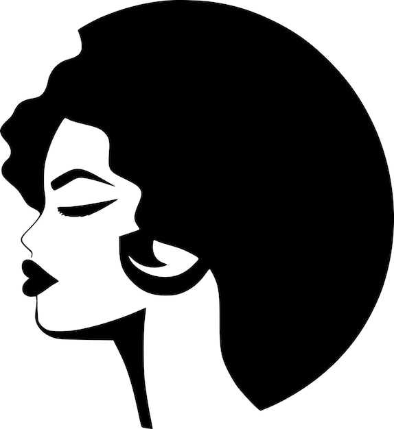 Black woman high quality vector logo vector illustration ideal for tshirt graphic