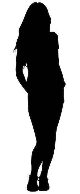 Vector black woman silhouette 16