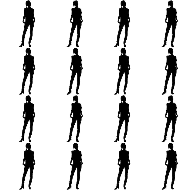 Black Woman silhouette patteran 5