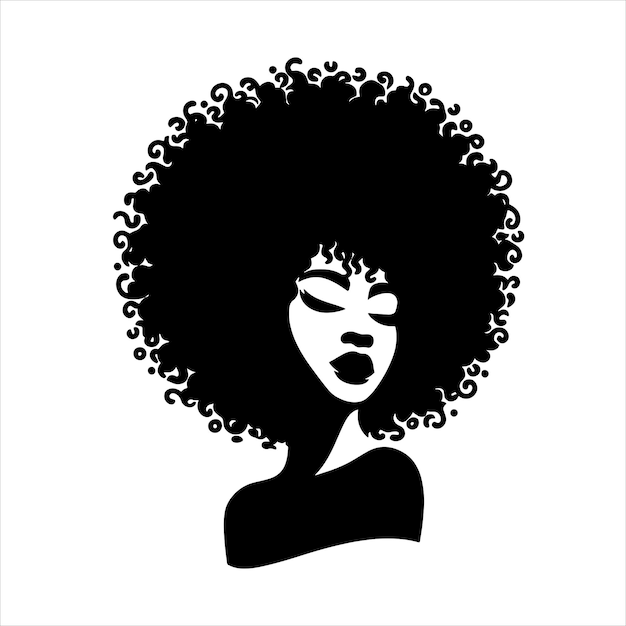 Vector black woman svg afro woman svg black girl svg afro puffs pretty black educated svg black queen