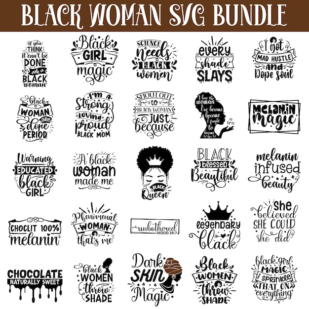 Black Woman SVG Bundle