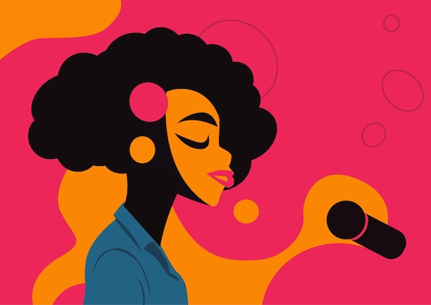 Black woman vector illustration