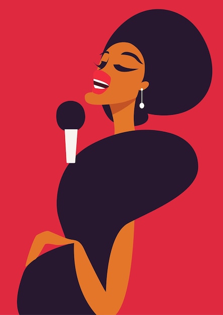 Black woman vector illustration