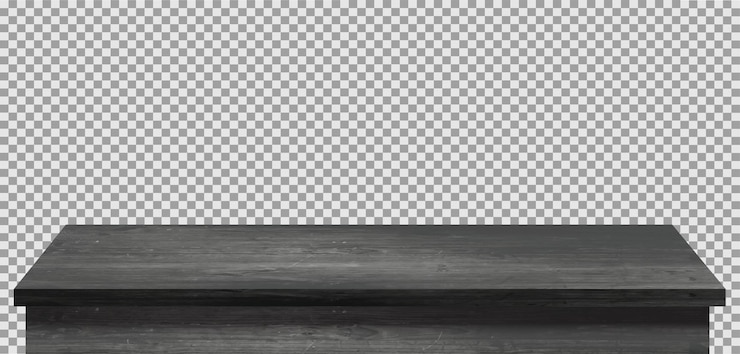 Vector black wood table top