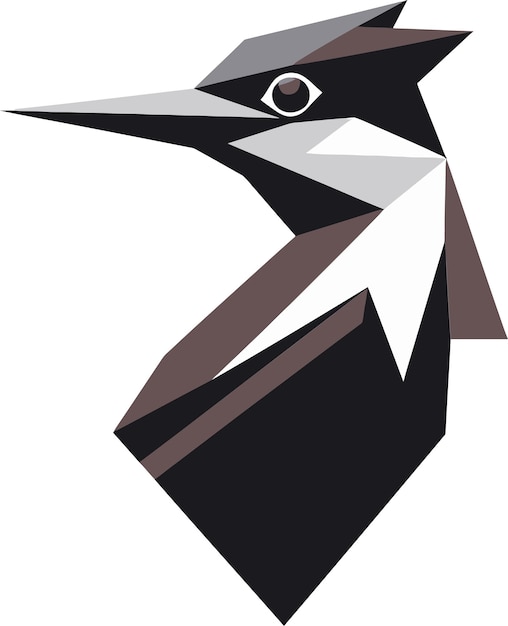 Black woodpecker bird logo design cartoon woodpecker bird logo design black cartoon