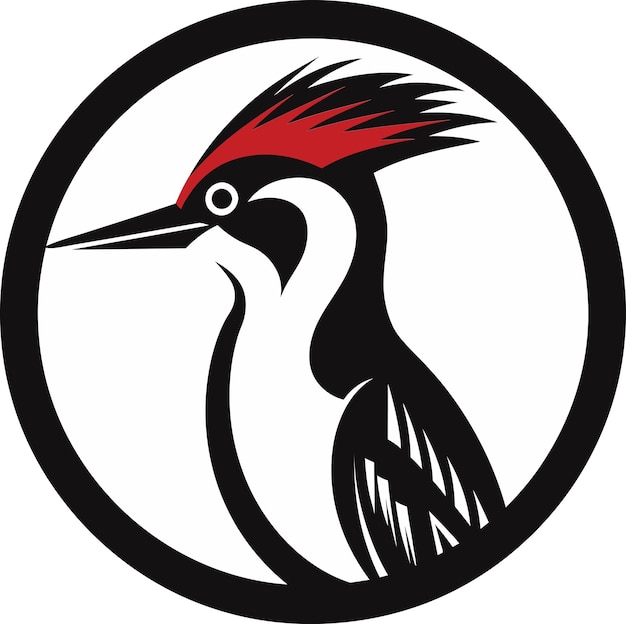 Black woodpecker logo perfect voor milieu- en duurzaamheidsbedrijven black woodpecker vec