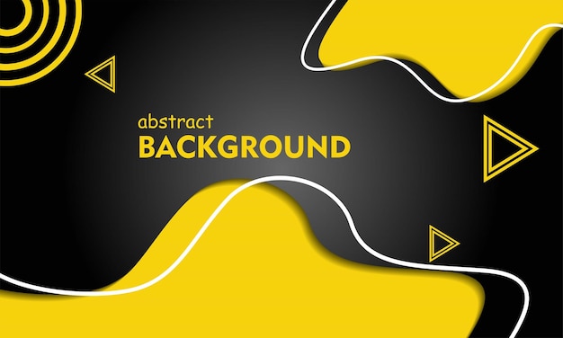 Black Yellow abstract background simple vector design and elegant