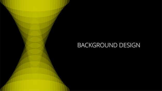 Black and yellow abstract background with blended geometric pattern Crossed cones